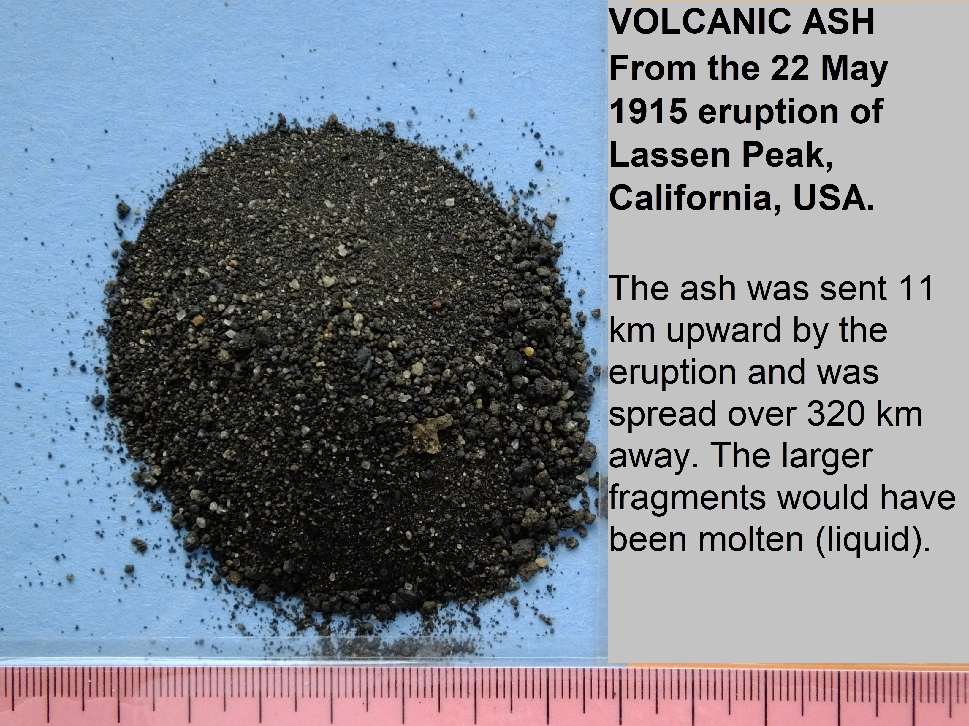 volcanic ash (Lassen Peak)